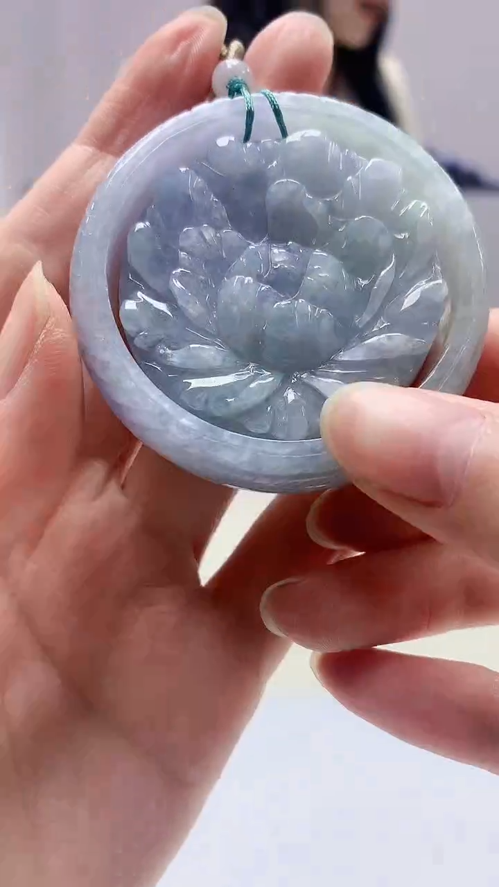 【闪购商品】定制翡翠未镶嵌4852zm-毛货挂件60