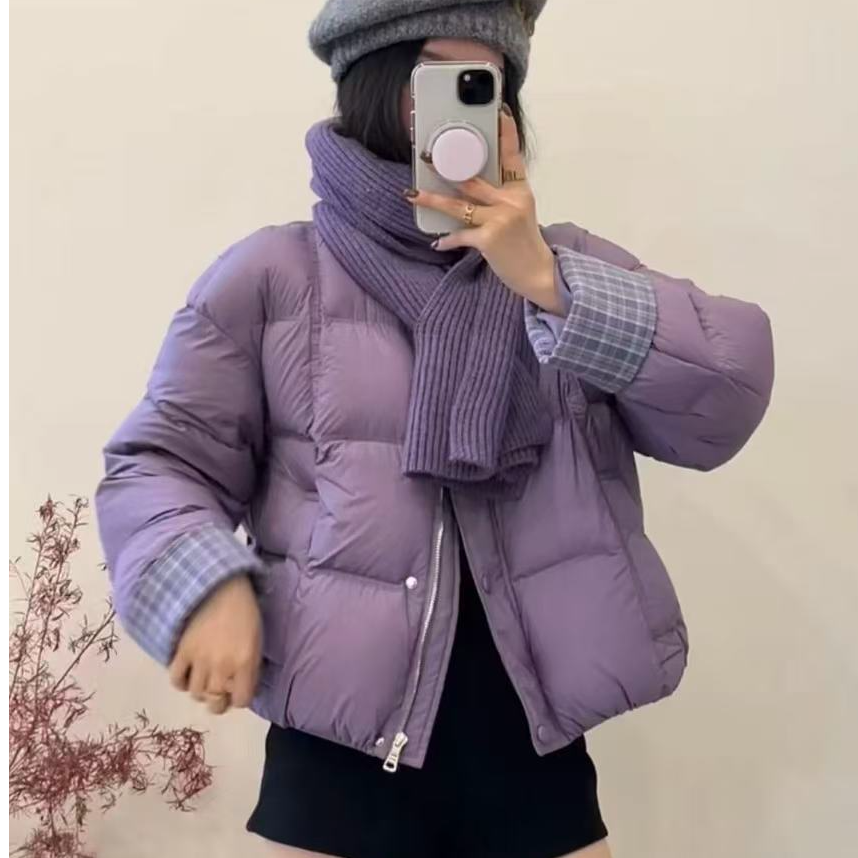 短款圆领连帽常规女款羽绒服休闲潮流秋冬女款