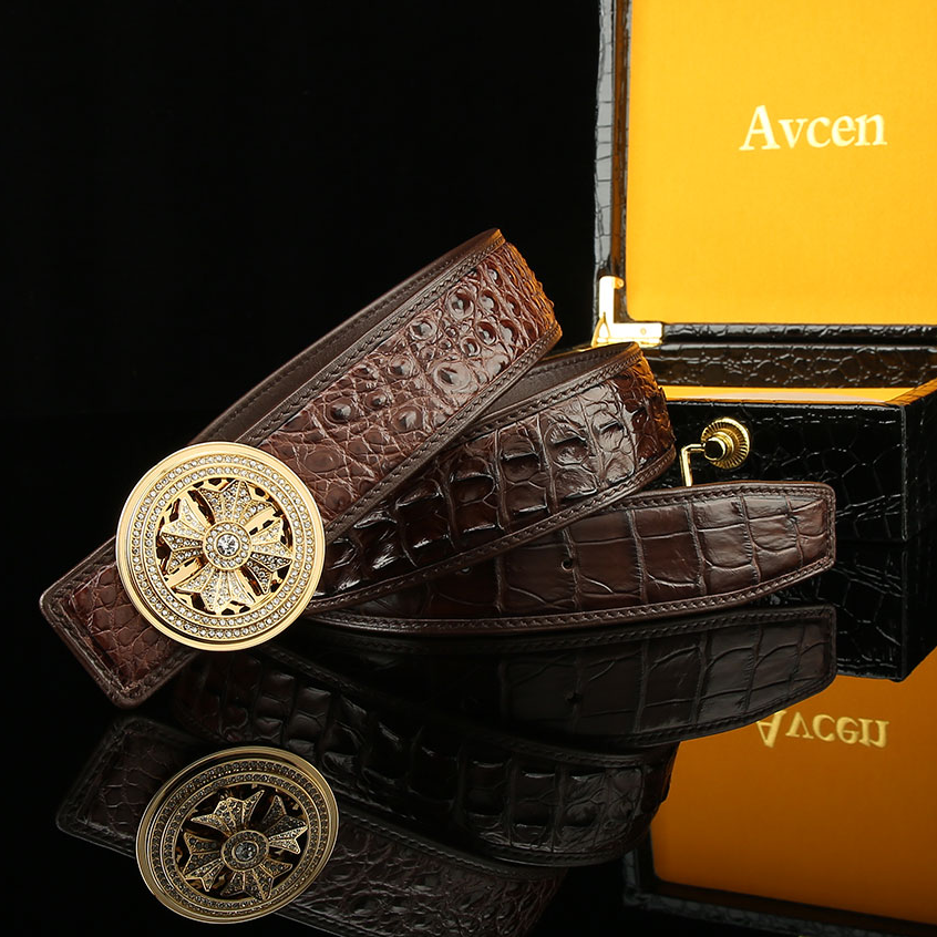 【真鳄鱼皮腰带】男士皮带真皮腰带商务百搭时尚潮流鳄鱼皮裤腰带男