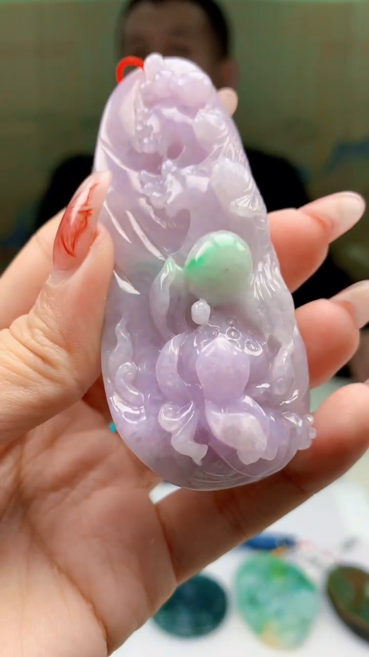 【闪购商品】定制翡翠未镶嵌4812ty-毛货挂件110