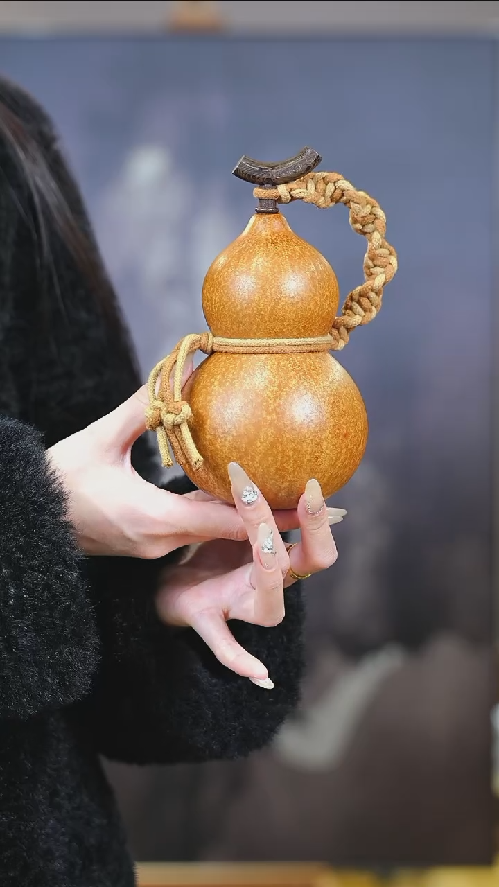 【闪购商品】XC127大漆酒葫芦不包手串及旋转底座