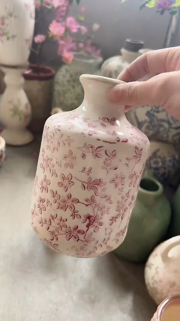 【闪购商品】陶瓷花盆高18.5cm内口4cm