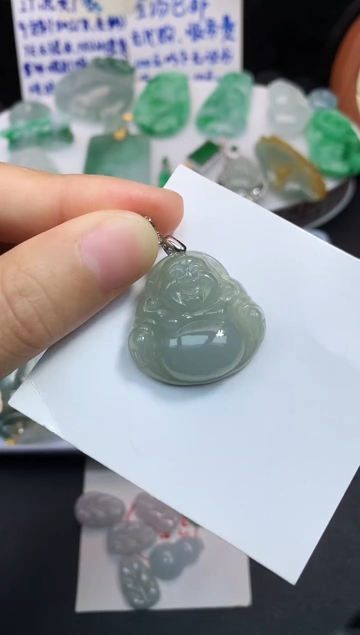 颈饰银S925镶嵌翡翠吊坠