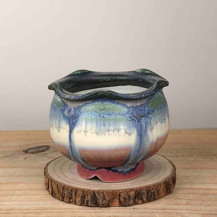 景德镇中小号小窑烧复古陶瓷花盆粗陶透气控型控养多肉植物花盆