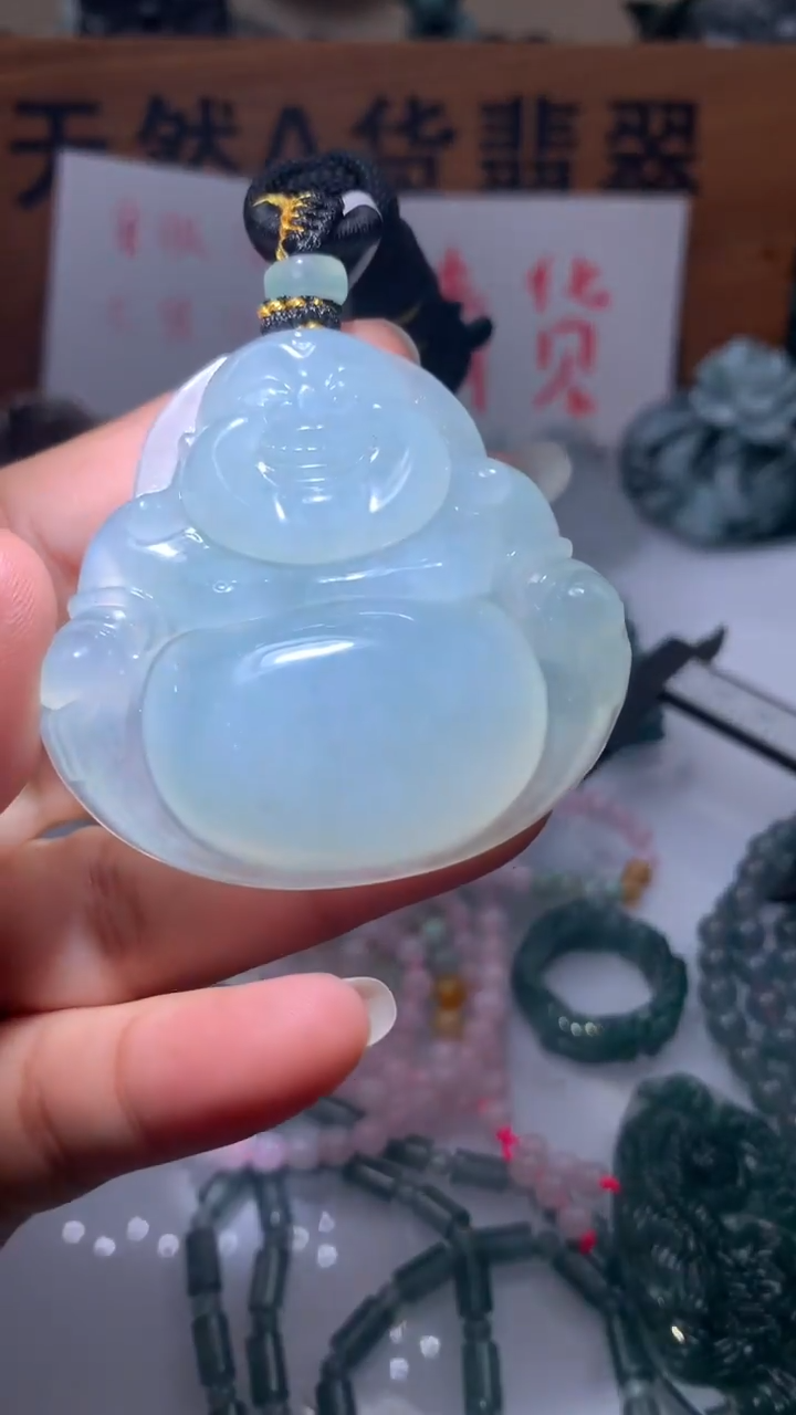 【闪购商品】翡翠颈饰未镶嵌保真天然A货翡翠