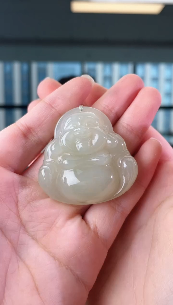 和田玉未镶嵌颈饰45佛公 多样性发其一