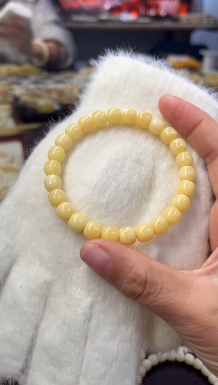 裸石琥珀未镶嵌蜜蜡手串8