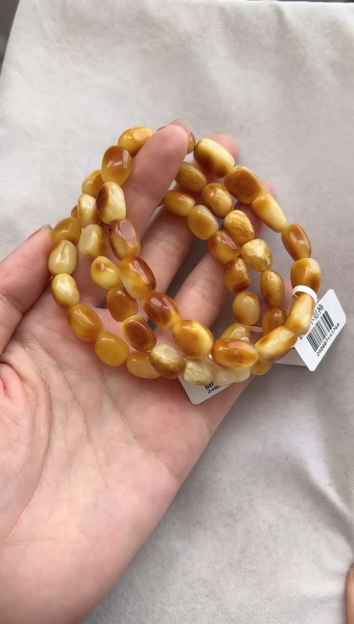 【闪购商品】琥珀裸石未镶嵌10203305-手串 多样性发一条