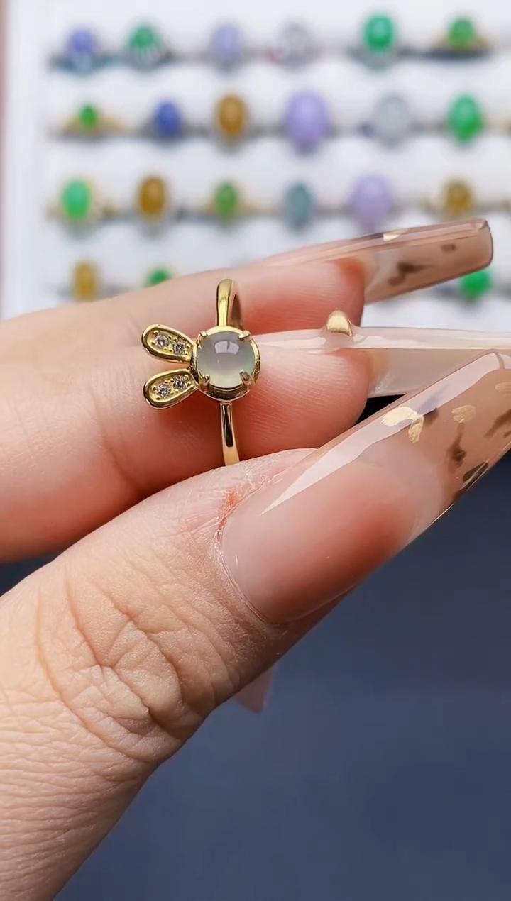 银S925镶嵌戒指翡翠0319