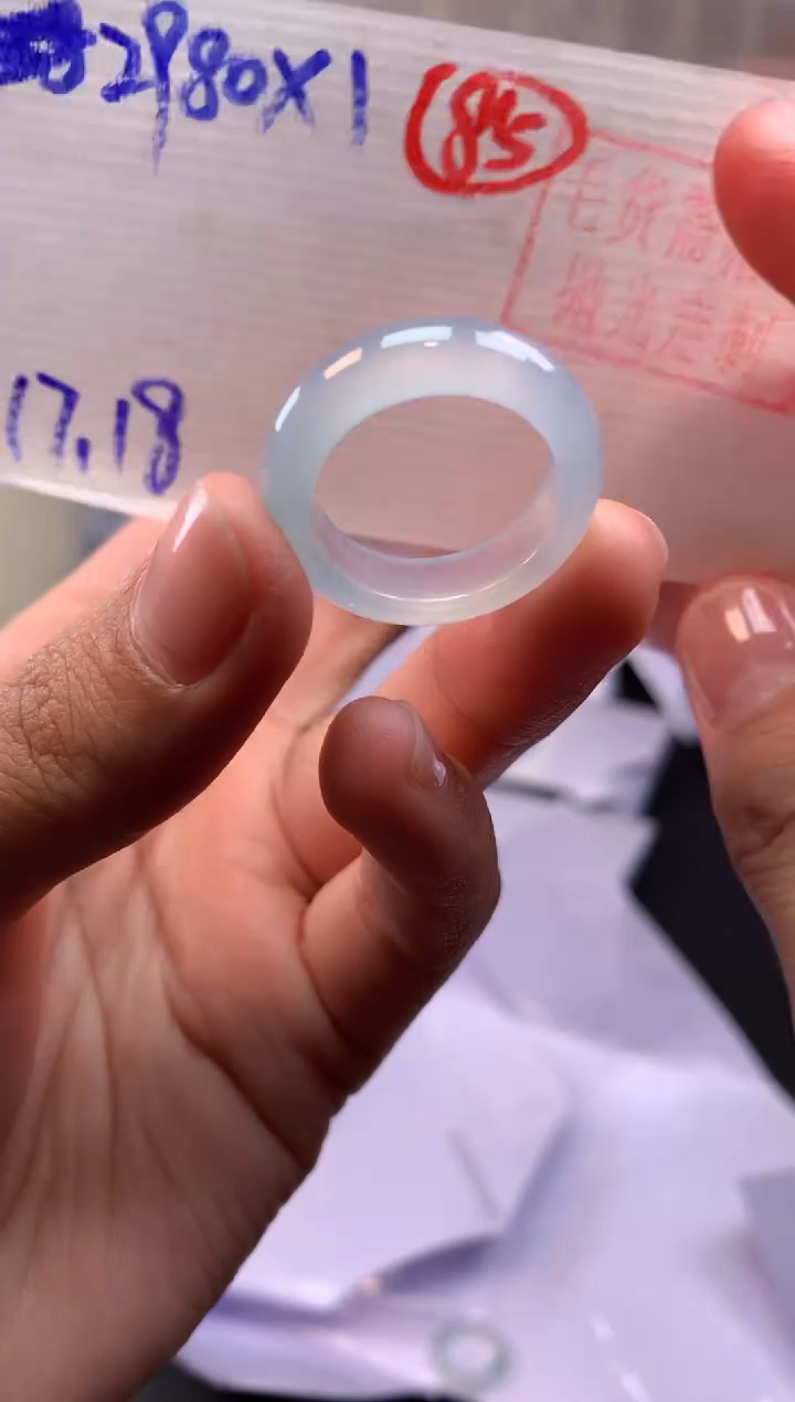 【闪购商品】定制翡翠未镶嵌戒圈#2980元-毛货需精细抛光