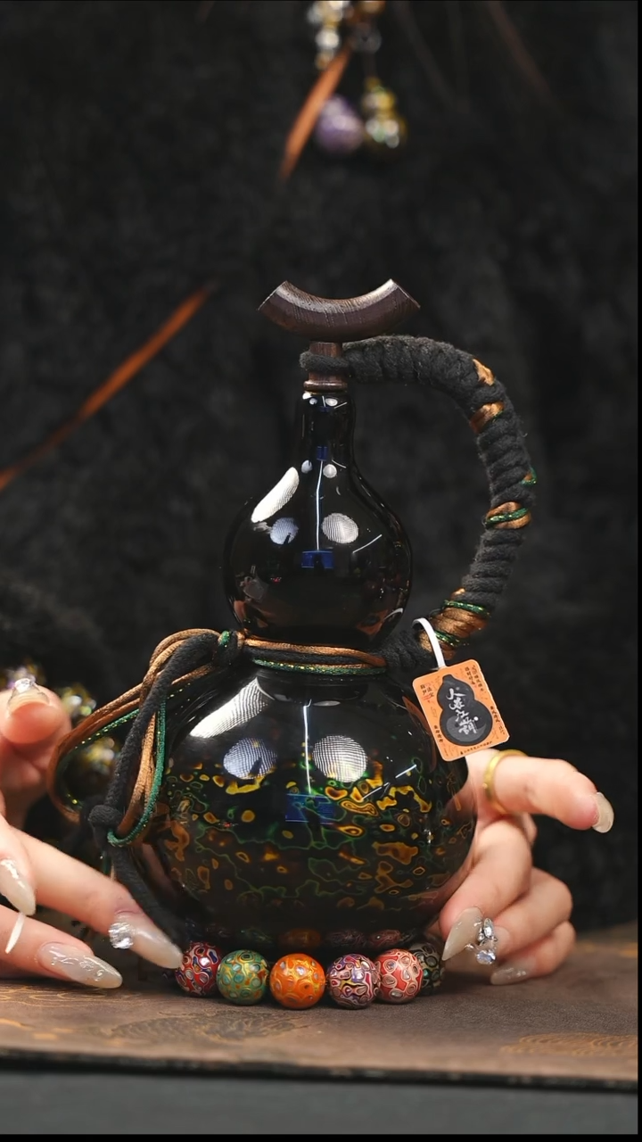 【闪购商品】XK247漆艺酒葫芦不包手串及旋转底座