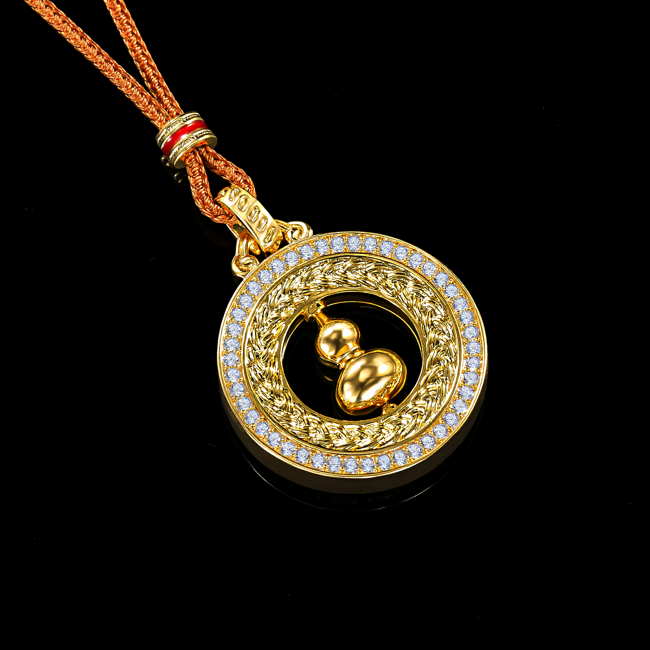 铜合金项链 ——木木(KN7）罗盘葫芦可转动毛衣链82厘米