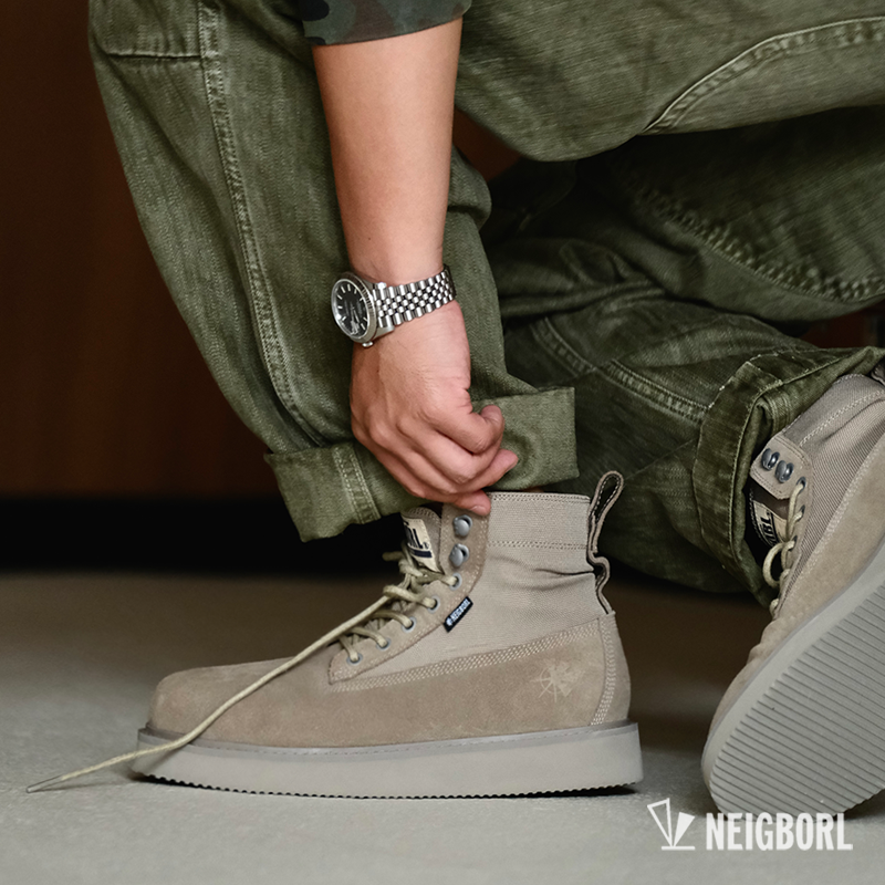 【三步路】NEIGBORL钊叔制美式复古增高高帮静态防水工装百搭马丁靴