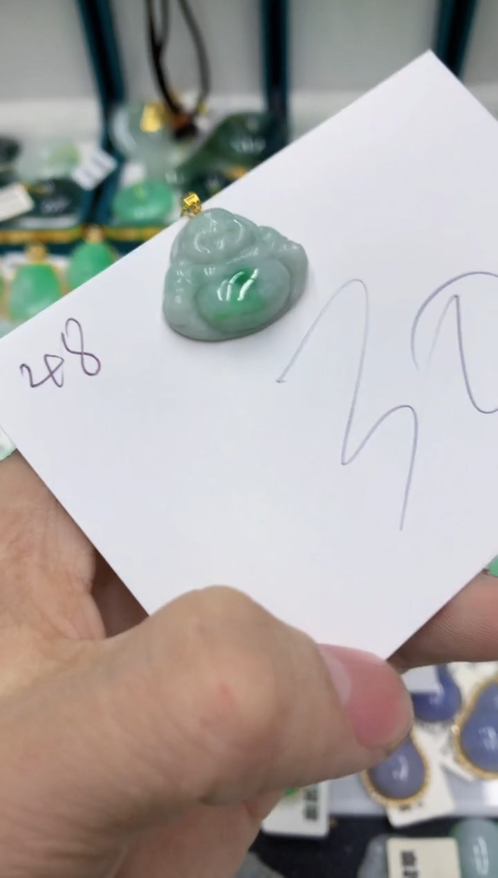 【闪购商品】翡翠颈饰18K金镶嵌号链接111111