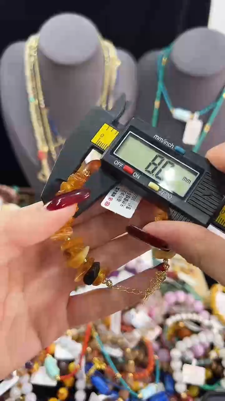 【闪购商品】蜜蜡手链银S925镶嵌手串