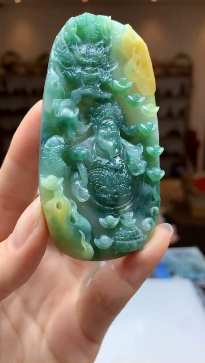 定制翡翠未镶嵌1087ry-毛货挂件41