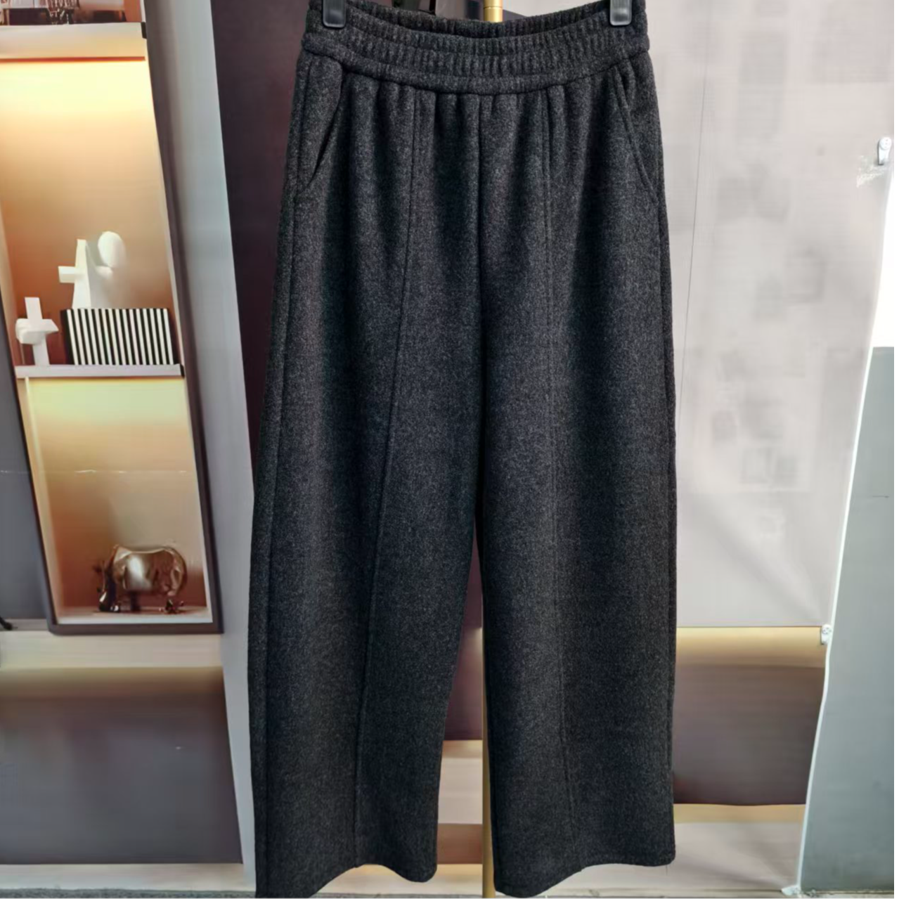 K45  女士阔腿裤休闲时尚百搭加绒冬季