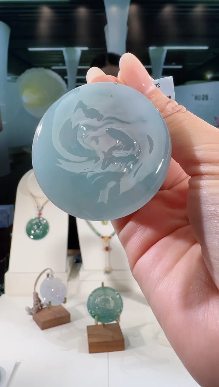 翡翠未镶嵌吊坠(不含链)乾坤鱼多样性发一