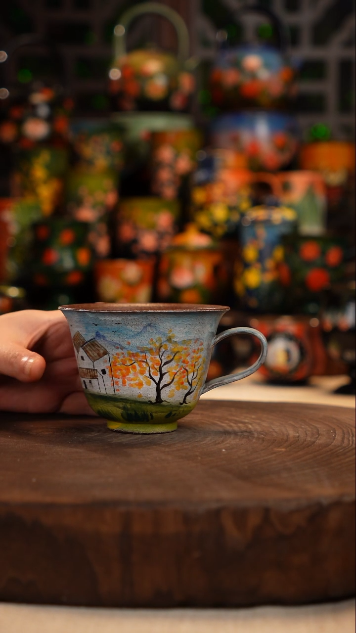 油画   釉下彩   杯子