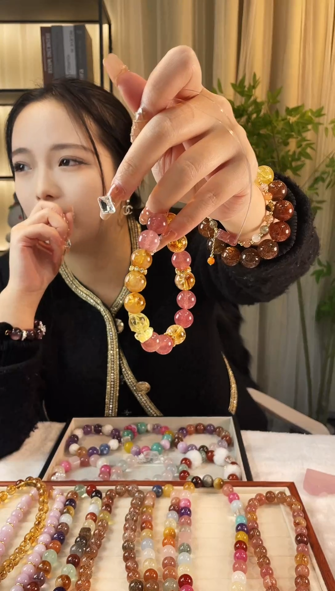 未镶嵌手链水晶草莓黄塔晶手串