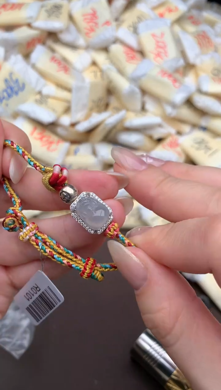 【闪购商品】翡翠手绳银S925镶嵌一