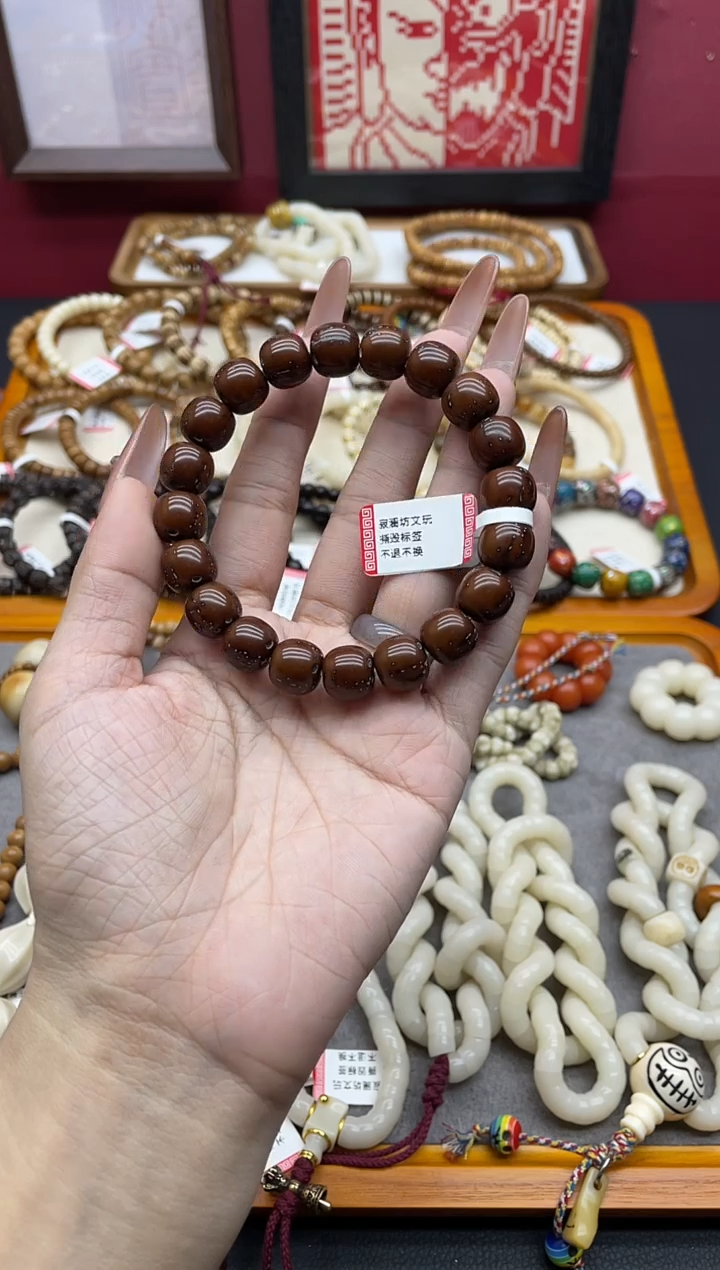 手串紫金鼠紫金鼠雕刻老型桶珠手串