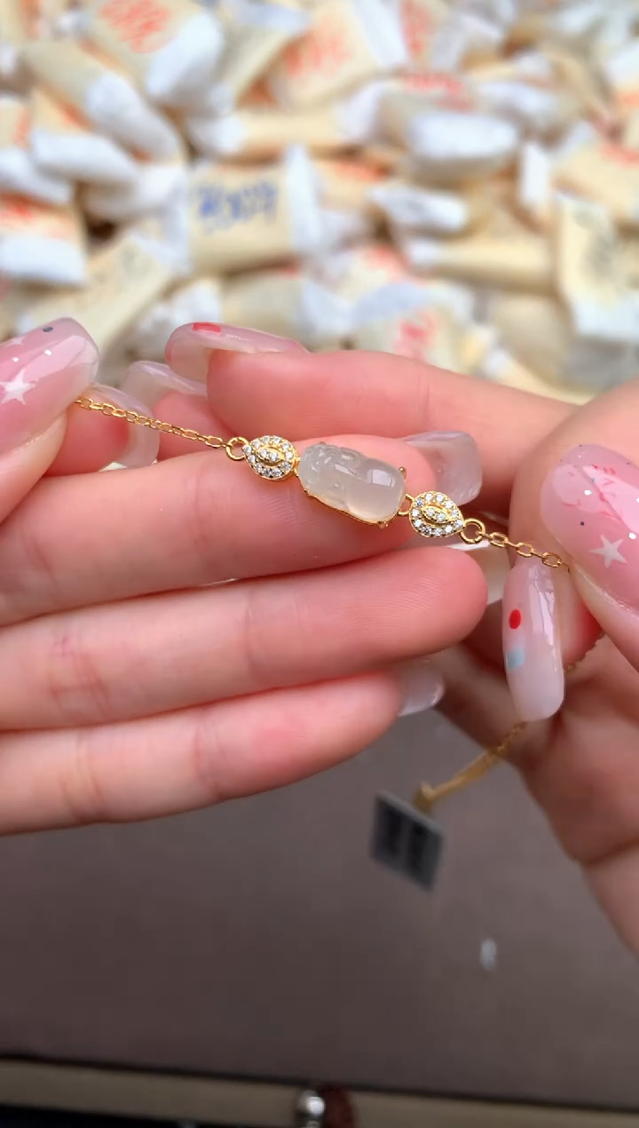 【闪购商品】翡翠手链银S925镶嵌 —  