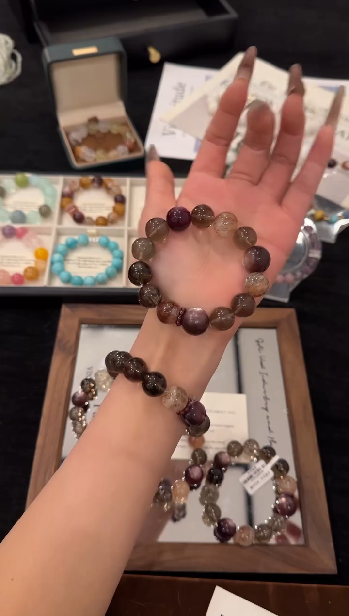 未镶嵌手链水晶茶水晶多宝x3429