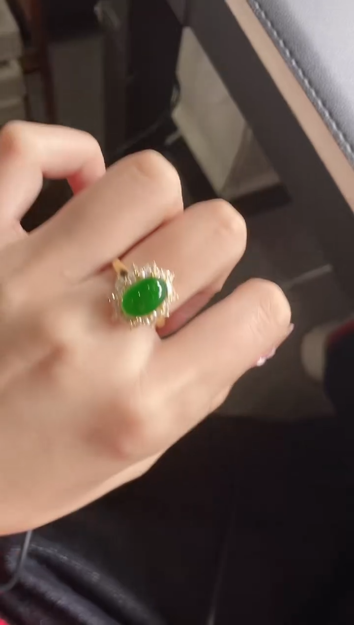 【闪购商品】翡翠戒指银S925镶嵌51151