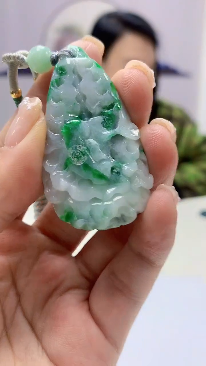 【闪购商品】定制翡翠未镶嵌3123ms-毛货挂件32