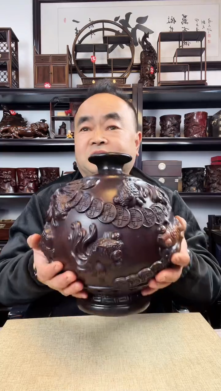 木老李红木工艺品856瑕疵