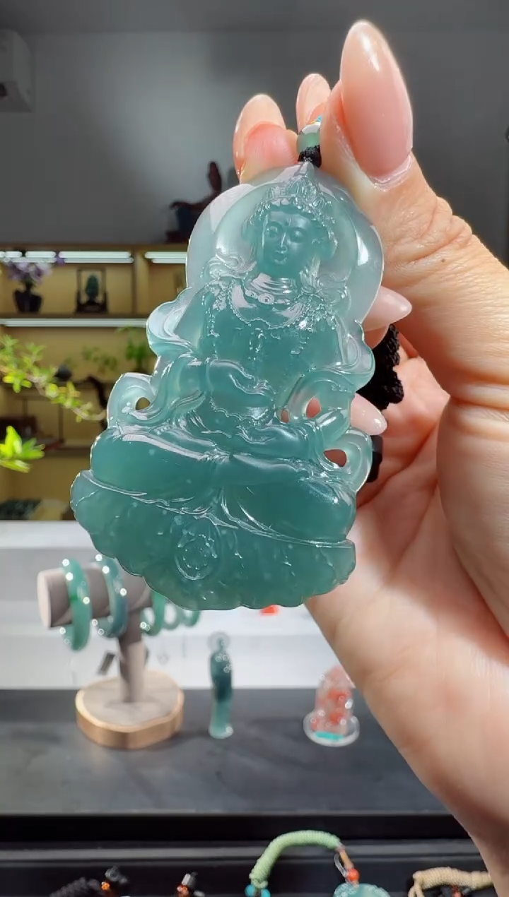 吊坠(不含链)未镶嵌翡翠观音