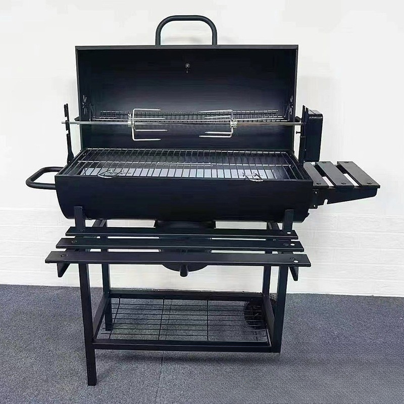 家用烧烤炉庭院别墅木炭烧烤架户外烤炉美式bbq电动烤架焖烤5人
