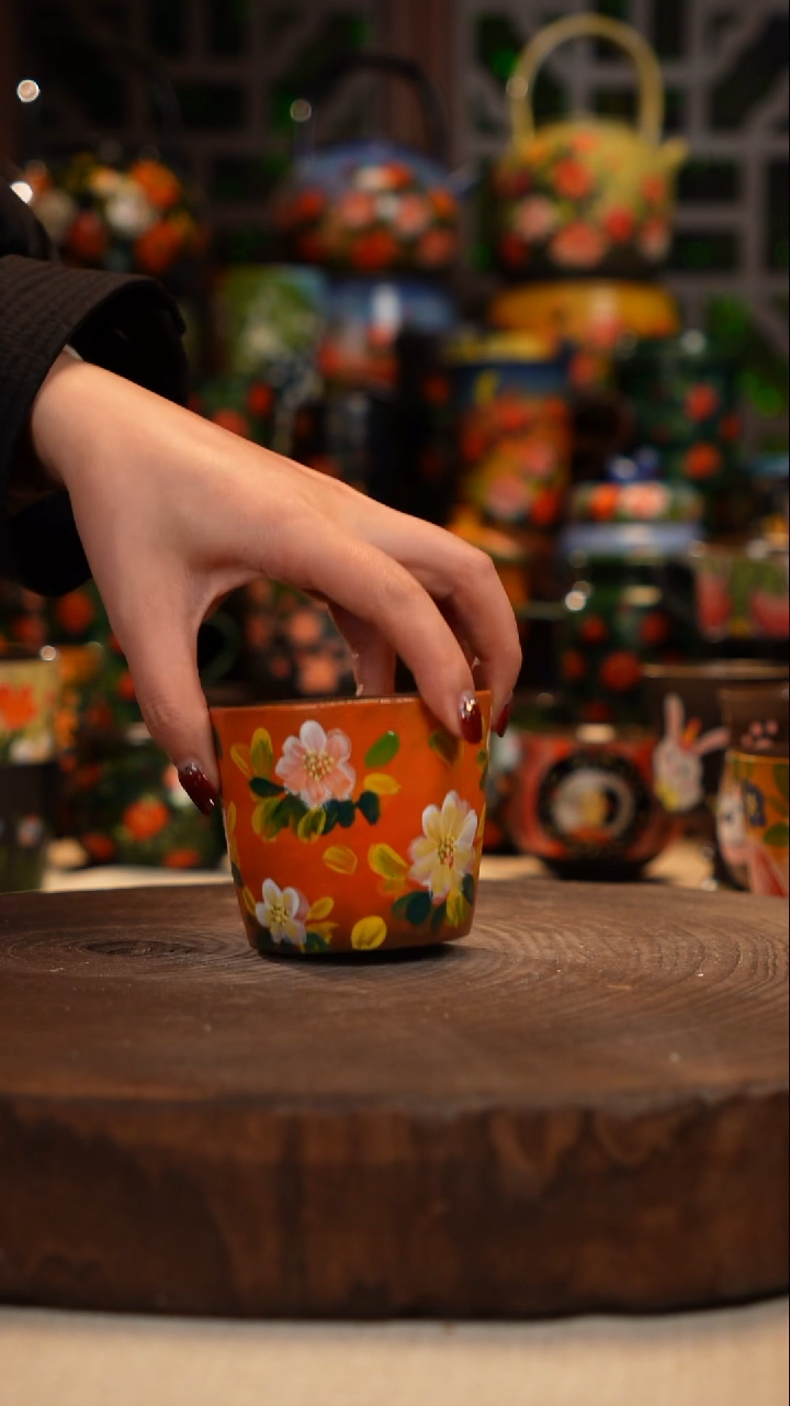 紫砂 油画手绘釉下彩