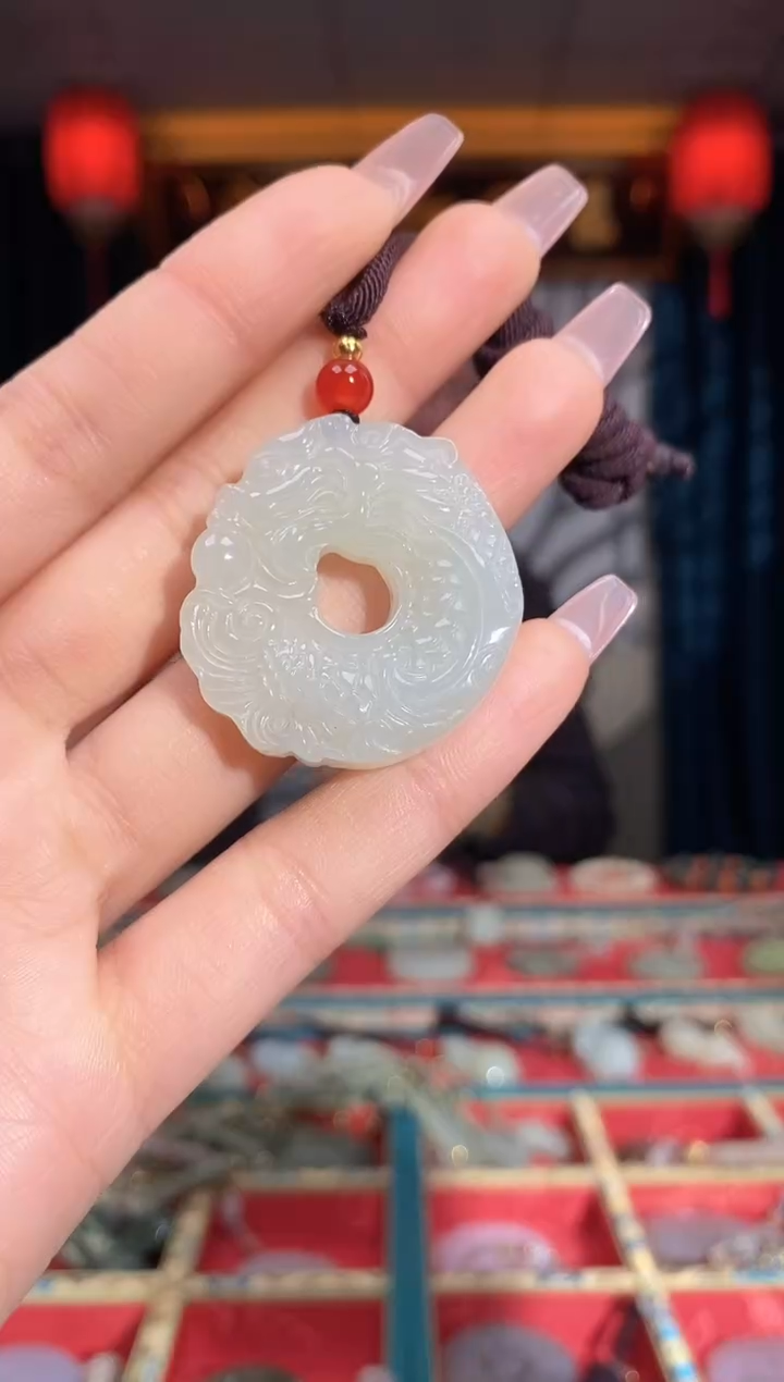 【闪购商品】和田玉颈饰未镶嵌鱼化龙