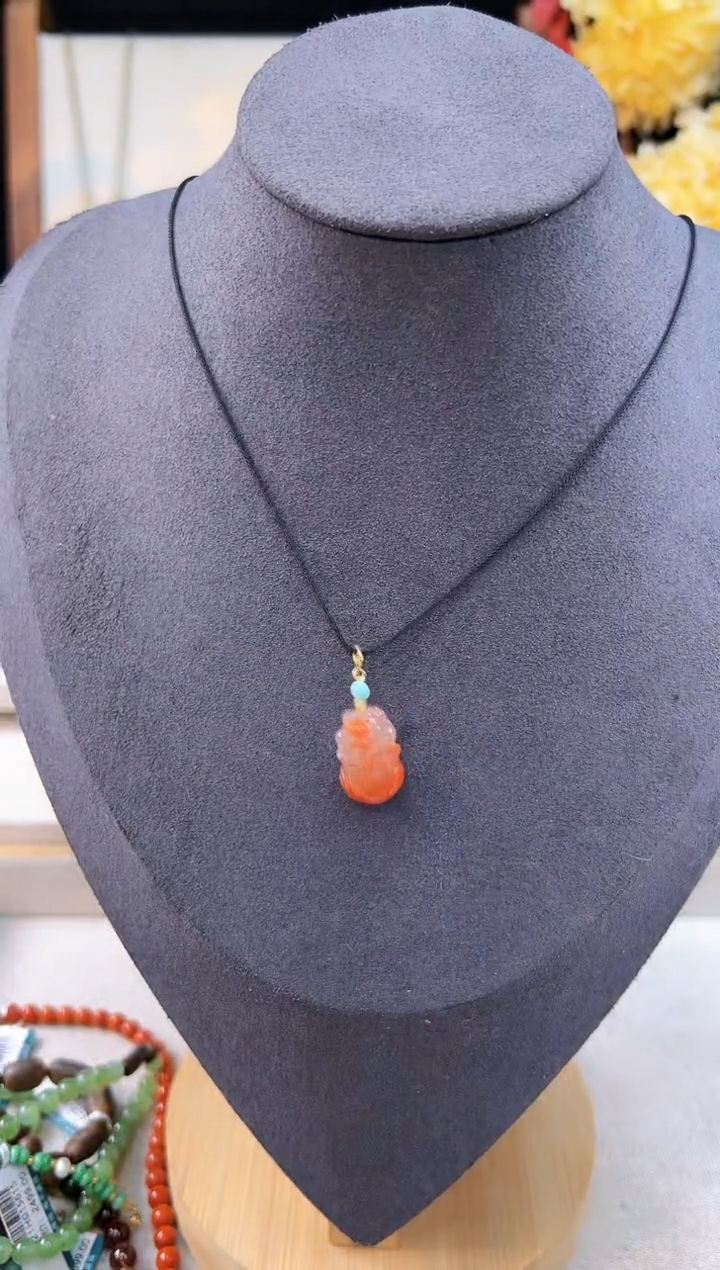 【闪购商品】南红玛瑙颈饰18K金镶嵌@@B921C015139
