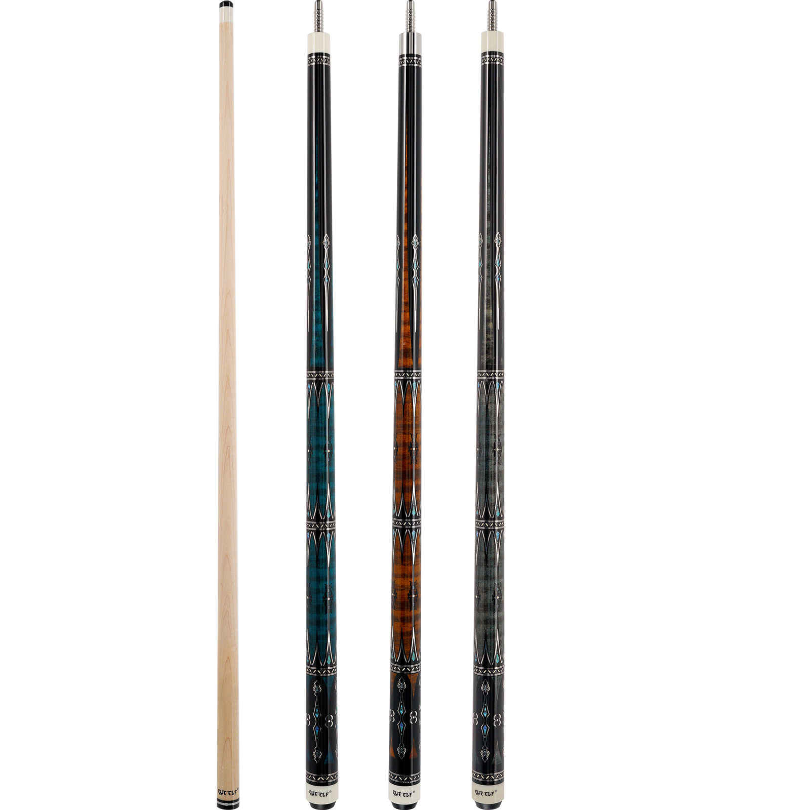 南铂体育法杖南铂大头杆中八美式落袋1/2台球杆