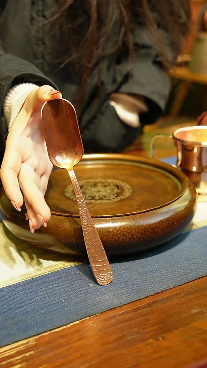 【闪购商品】纯紫铜取茶勺（冲之雅器）