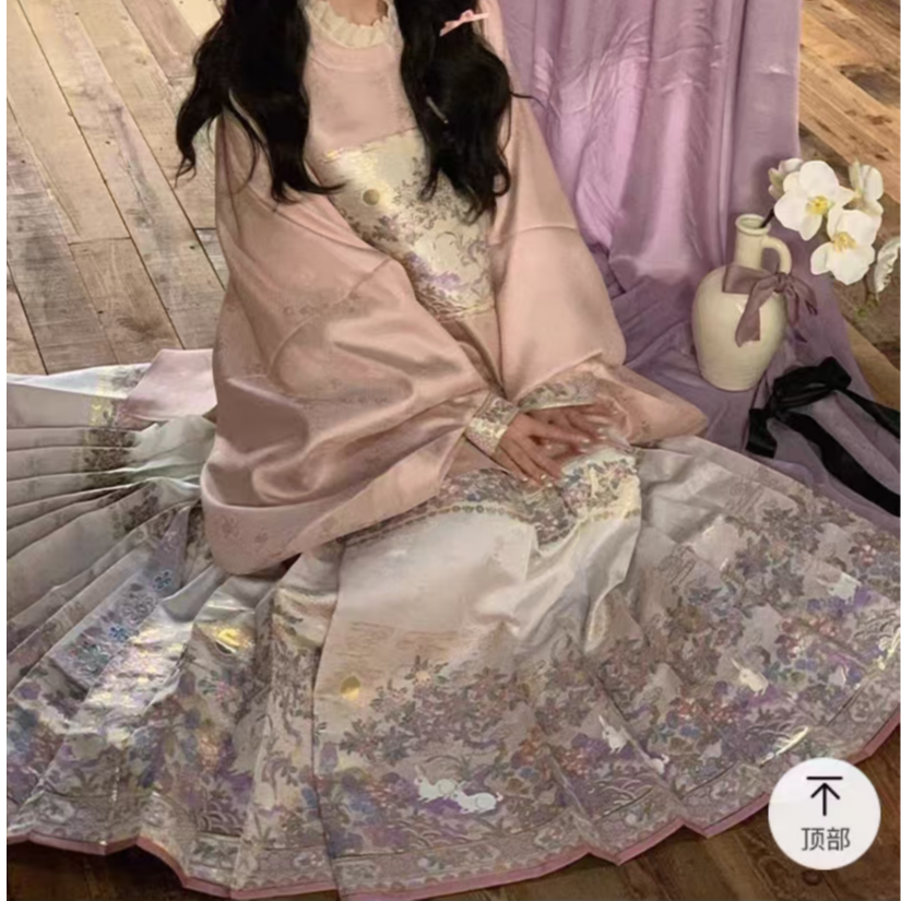 小庄（月兔宝盒）马面裙裙织金妆花马面裙齐腰日常中国风