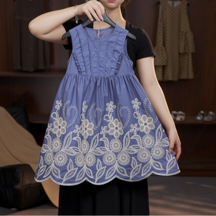 2025C夏季女童公主 时尚气质宽松显瘦洋气小众连衣裙女童1532