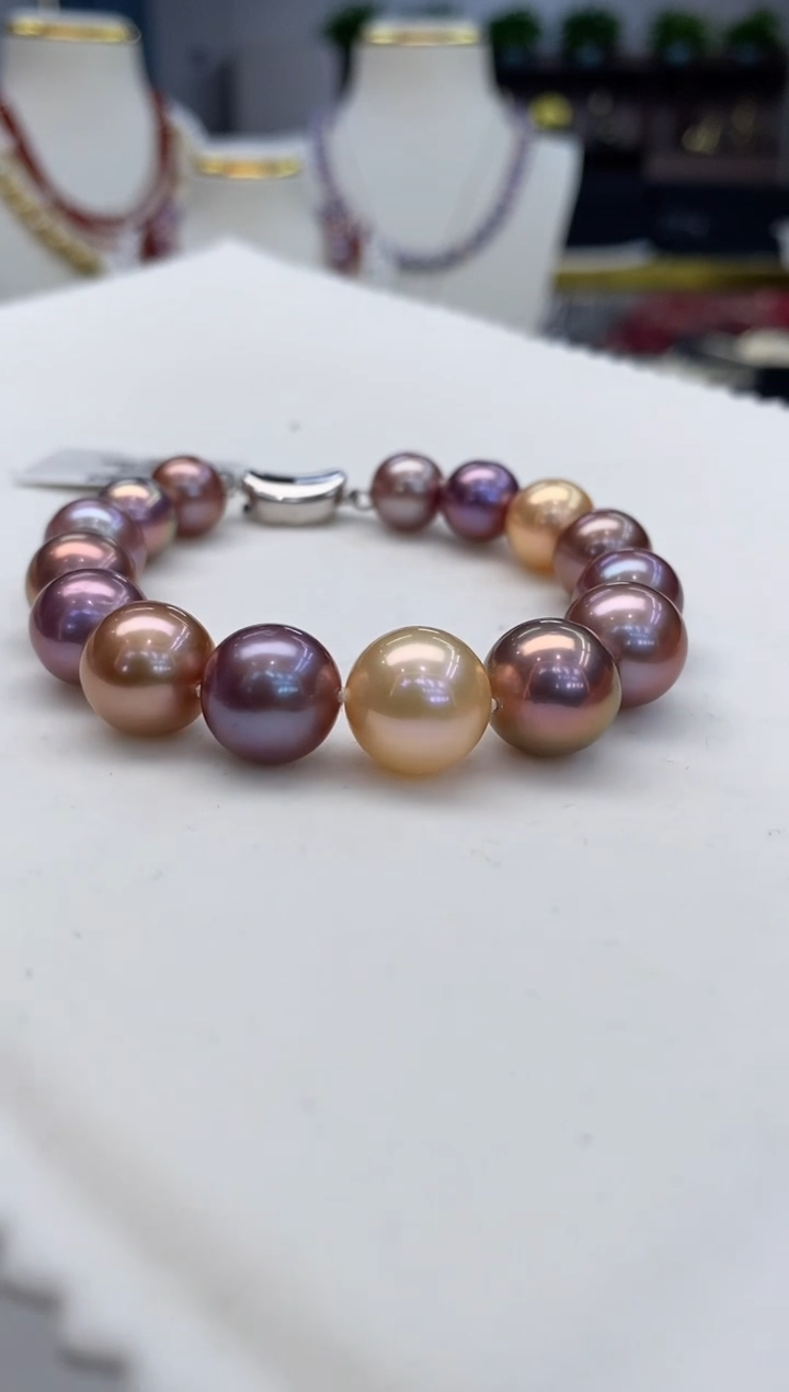 【闪购商品】淡水珍珠手链银S925镶嵌淡水手链