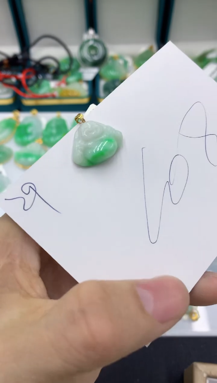 【闪购商品】翡翠颈饰18K金镶嵌111111111