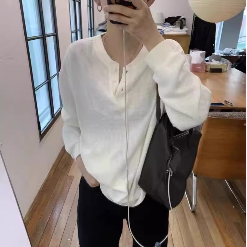 泡菜正品 秋款 休闲纯色 华夫格卫衣女