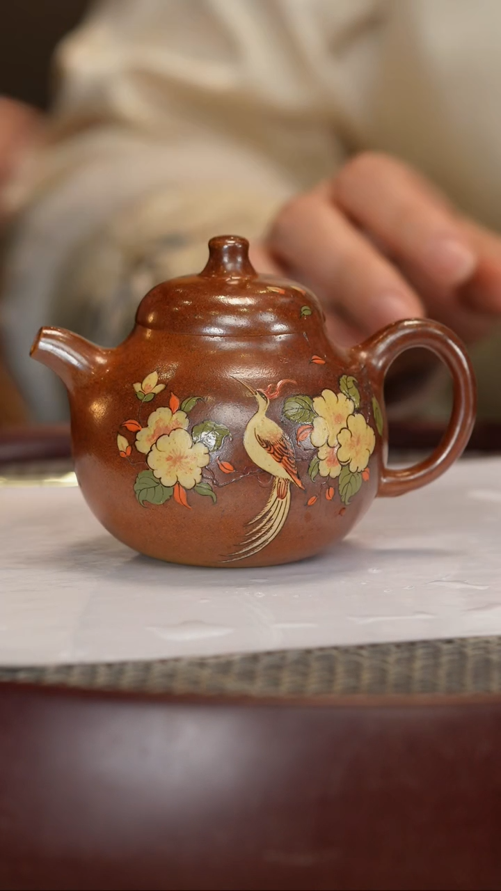 【闪购商品】紫砂茶壶【杨建英】红金砂匏瓜 160CC