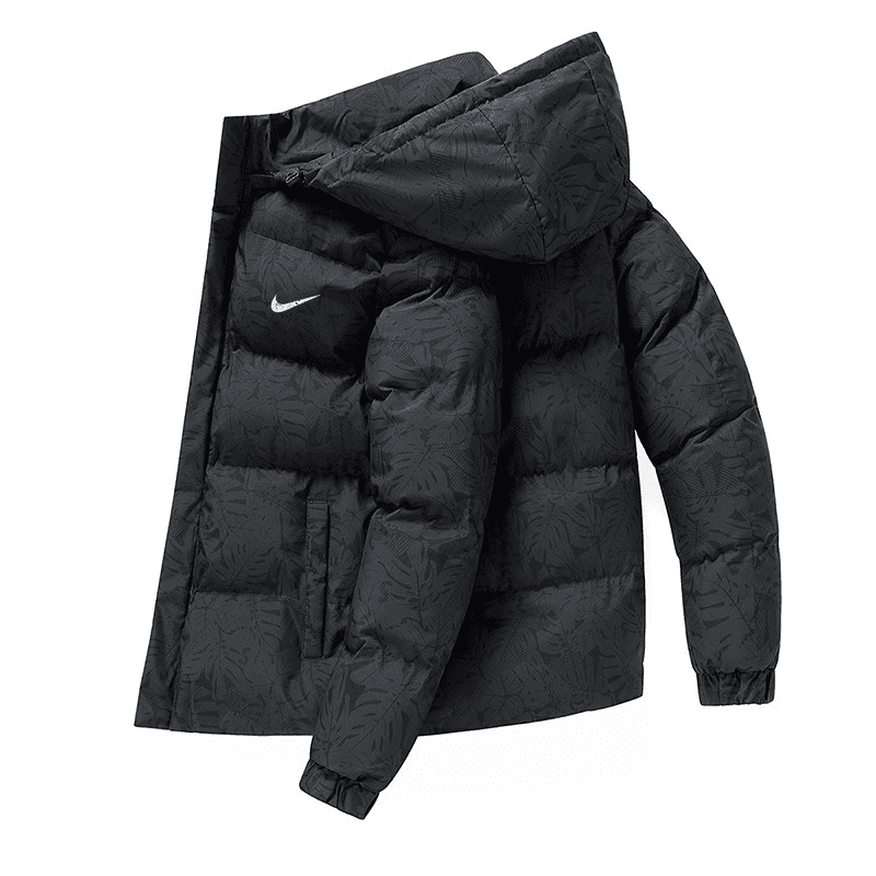 耐NK克男士棉服冬季新款连帽加厚保暖休闲宽松情侣时尚棉衣外套潮