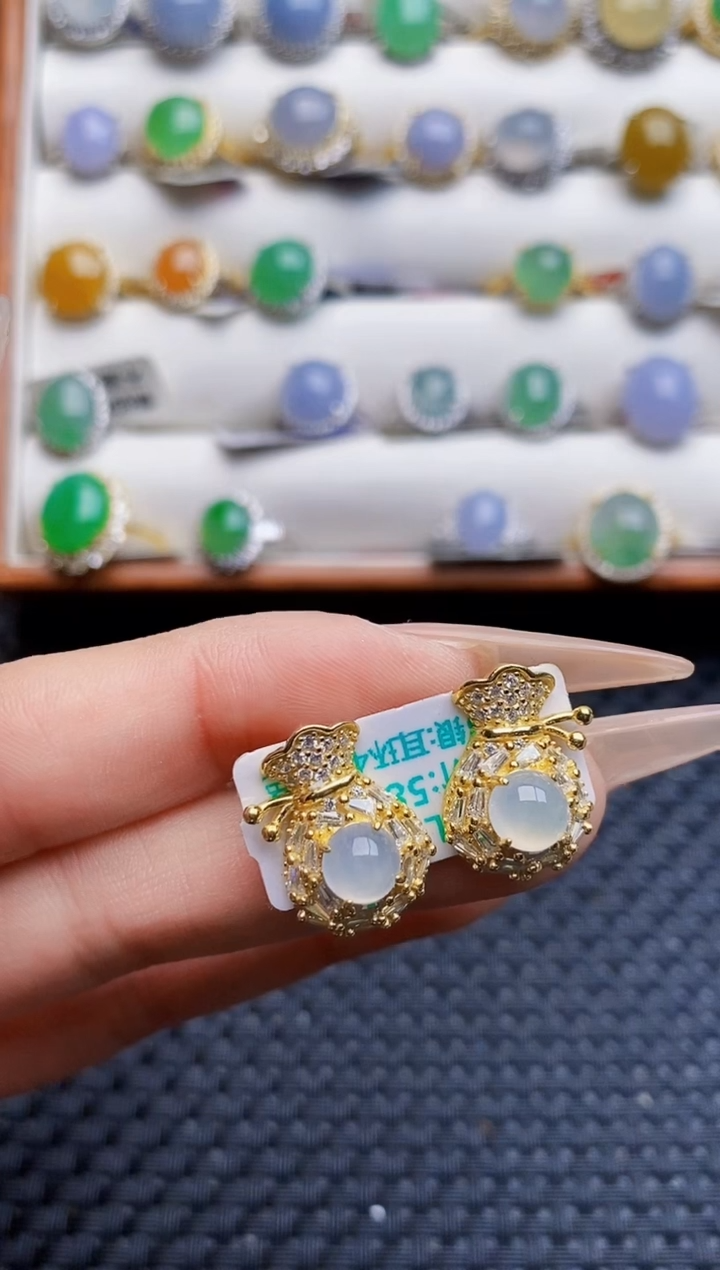 银S925镶嵌戒指翡翠1230