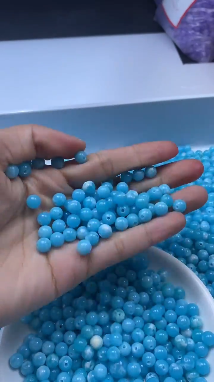 颈饰未镶嵌石英岩玉W2495-海纹*石6mm*30颗