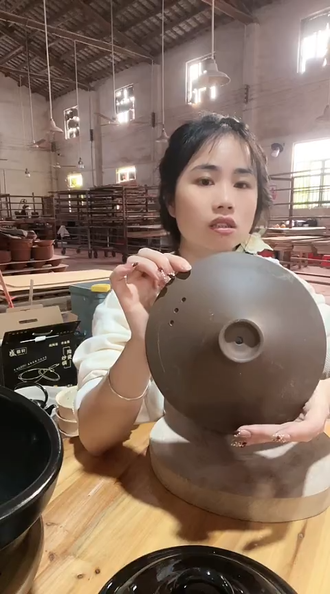 陶瑕疵19.5紫砂盖