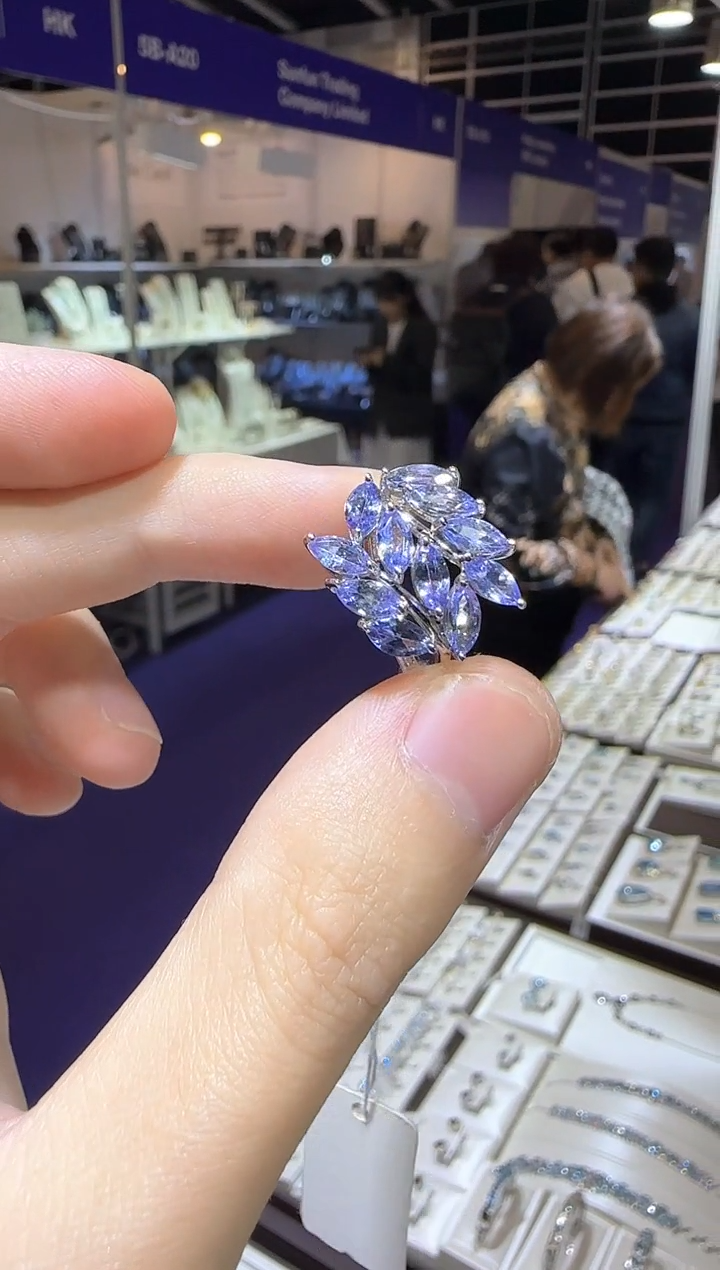 【闪购商品】坦桑石戒指银S925镶嵌设计款