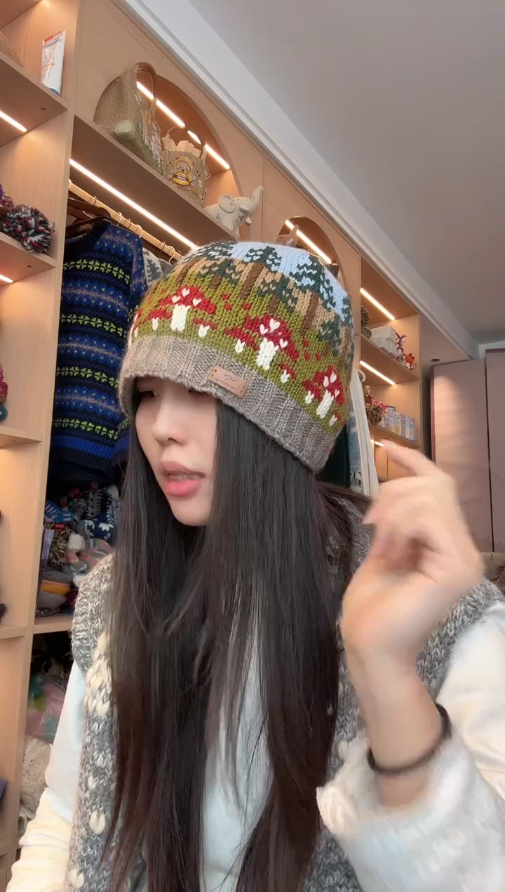 美丽如蘑菇奶嘴帽